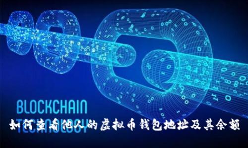 如何查看他人的虚拟币钱包地址及其余额